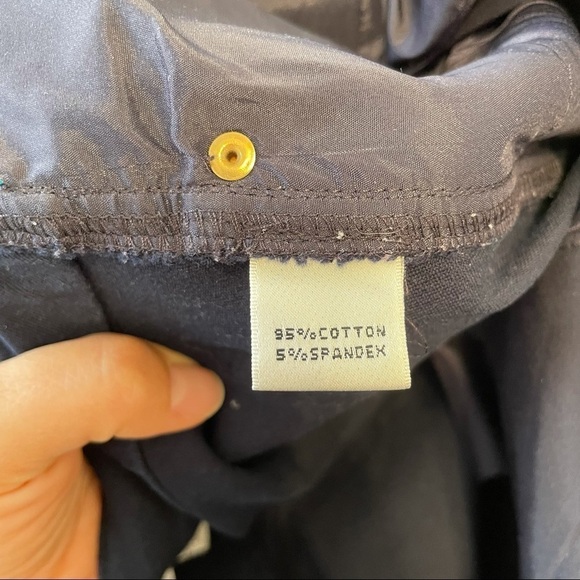 St. John Navy High Rise Cotton Pant 6 - Picture 8 of 11